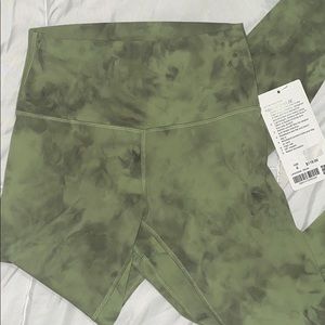 LULULEMON ALIGN PANTS green tie dye
